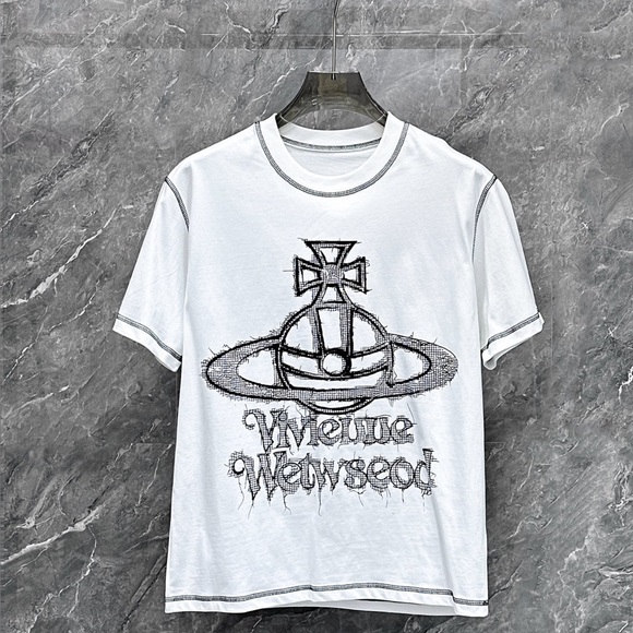 Meet the Posher Other - Vivienne Westwood White Tee with Black Orl Sketch